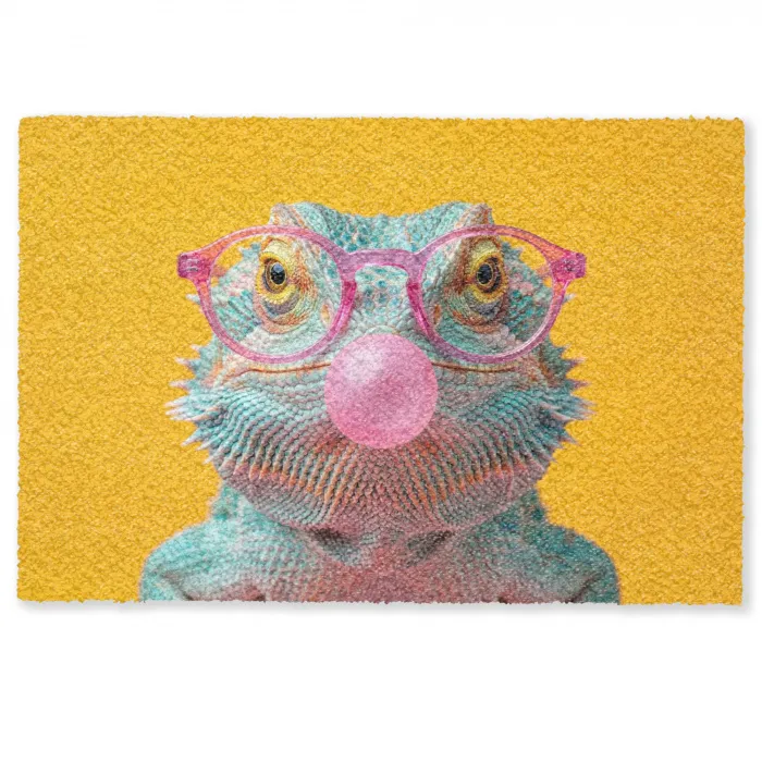 Kameleon - Kauwgom - Kleurrijk Deurmat klein -zkaufland3d