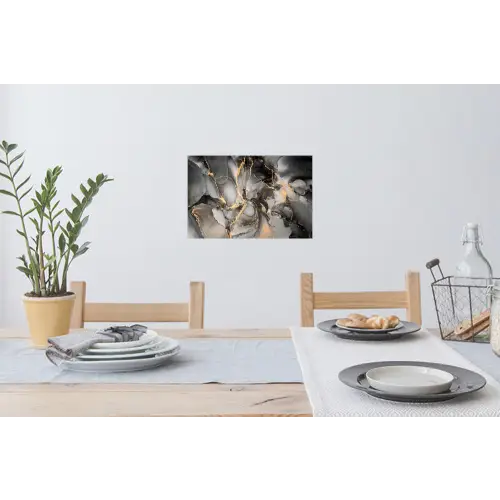 Grijs - Luxe  - Goud - Marmer Muursticker klein -eettafel