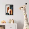 Abstract - Vormen - Donkerblauw fotolijst zwart zonder passe partout klein -usfeer4_kinderkamer