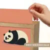 Panda - Slaap - Oranje Light Box met kabel (Kinderlampje) klein -USP_websiteprintNL