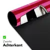 Roze - Strepen - Koffie - Maandag Muismat XXL klein -sfeer2