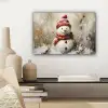 Sneeuwpop - Winter - Sneeuw - Beige canvas 2cm klein -sfeer6