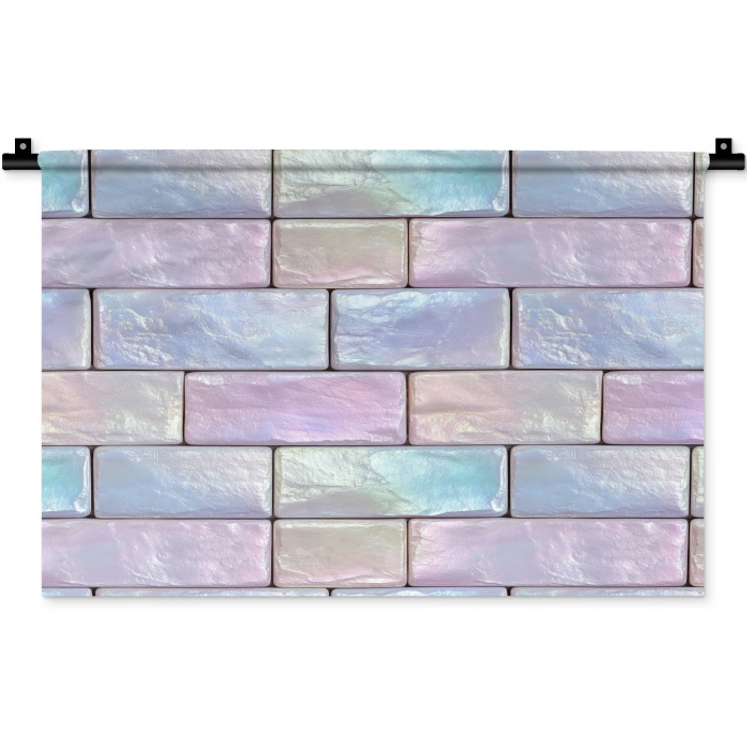 Pastelglans - Steen - Reflectie Wandkleed katoen klein 269 -zz3d
