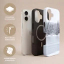 Meer - Dennen - IJs - Winter - Rustgevend Toughcase MagSafe Apple iPhone 17 klein -USP_Lagen_DE