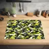 Groen - Geel - Camouflage - Patroon Inductie beschermer vinyl 3mm klein 276 -sfeer5