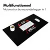 Krab - Rood - Tekst - Zwart Muismat XXL klein -sfeer4
