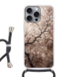 Bloesem - Takken - Schilderij - Beige - Serene Hoesje iPhone 16 Pro Max met koord klein -3d