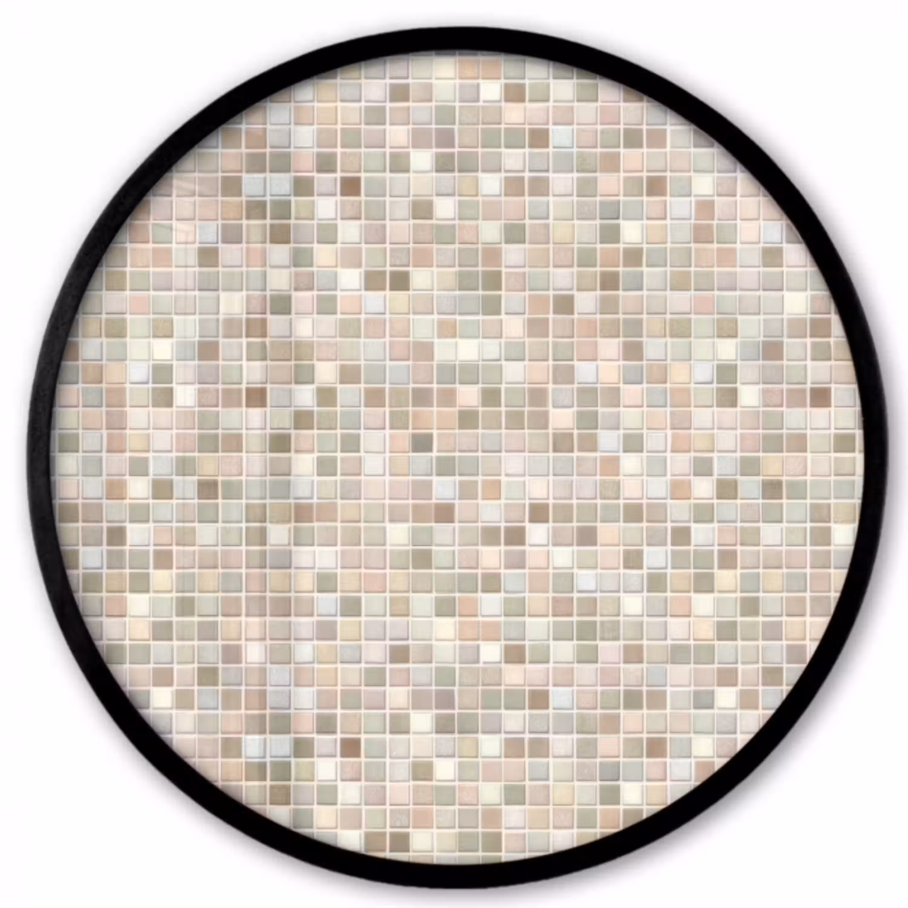 Mozaïek - Patroon- Taupe Fotolijst rond zonder passe partout klein 856 -3d