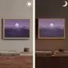 Heuvels - Paars - Mist - Zon Light Box met batterij (Wandlamp) middel -sfeer3