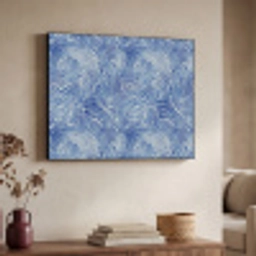 Modern - Abstract - Blauw Textielframe zwart klein 947 -sfeer3