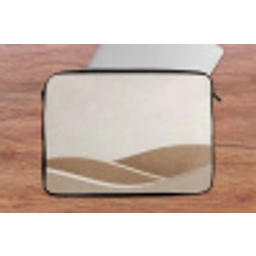 Abstract - Golven - Modern - Beige laptophoes neopreen klein -tafel