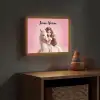 Prinses - Roze - Eenhoorn Light Box met batterij (Wandlamp kind) middel -sfeer5_kind