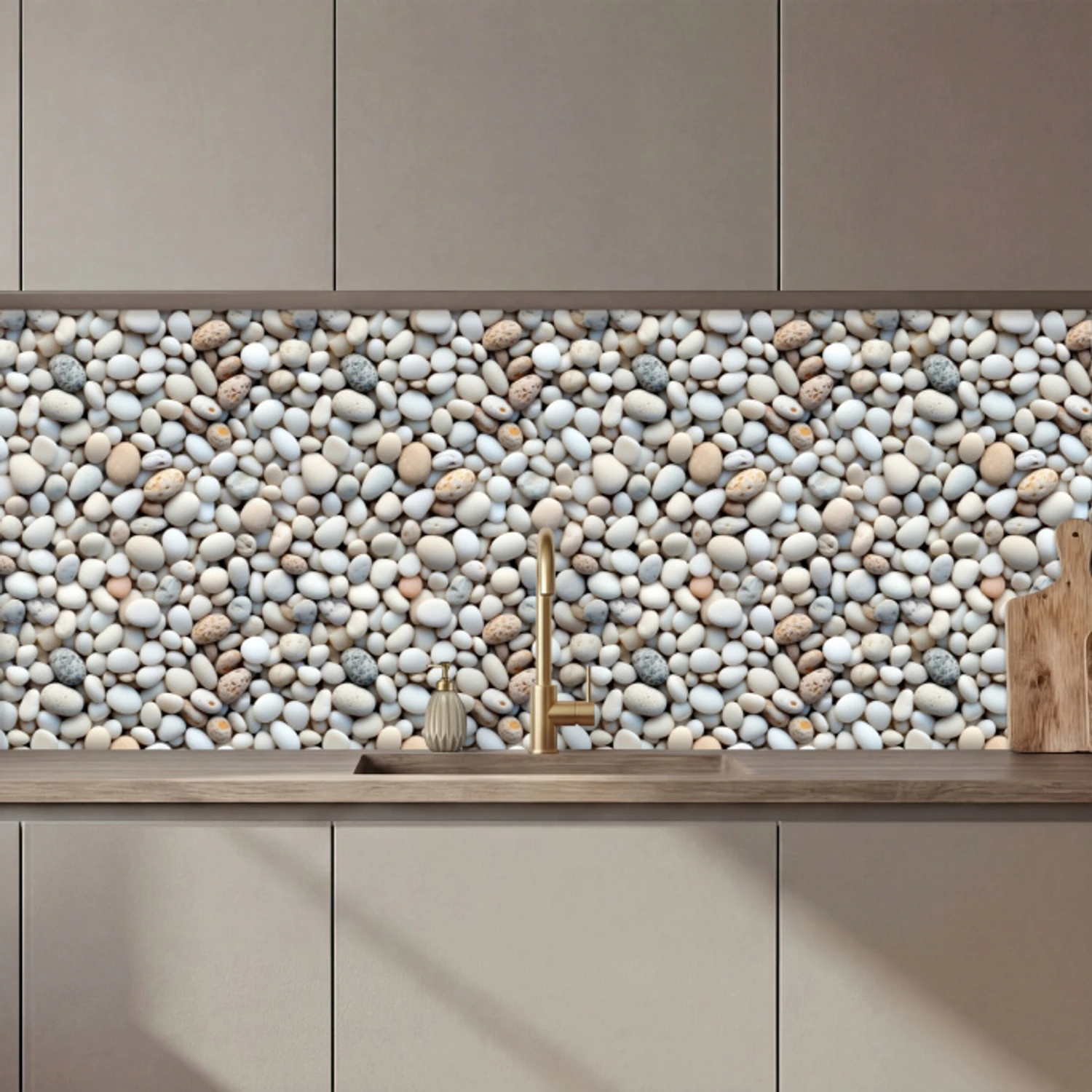 Zomer - Lichte - Kiezels keuken achterwand 2 middel 871 zz_3dshopping