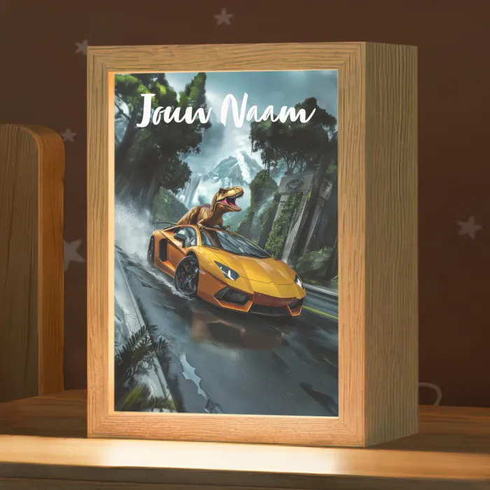 T-Rex - Auto - Regenwoud Light Box met kabel (Kinderlampje) klein -zzz_3d_website
