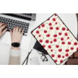 Kersen - Minimalistisch - Rood laptophoes neopreen klein 279 -bureau
