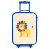 Leeuw - Manen - Kleurrijk Kinderkoffer - Blauw klein -zz3dotto