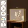 Bloemen - Wit - Natuur - Pastel Light Box met batterij (Wandlamp) middel -USP_websiteoverzichtNL