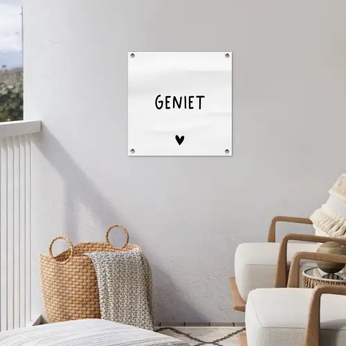 Spreuken - Geniet - Quotes tuinposter los doek klein -sfeer8