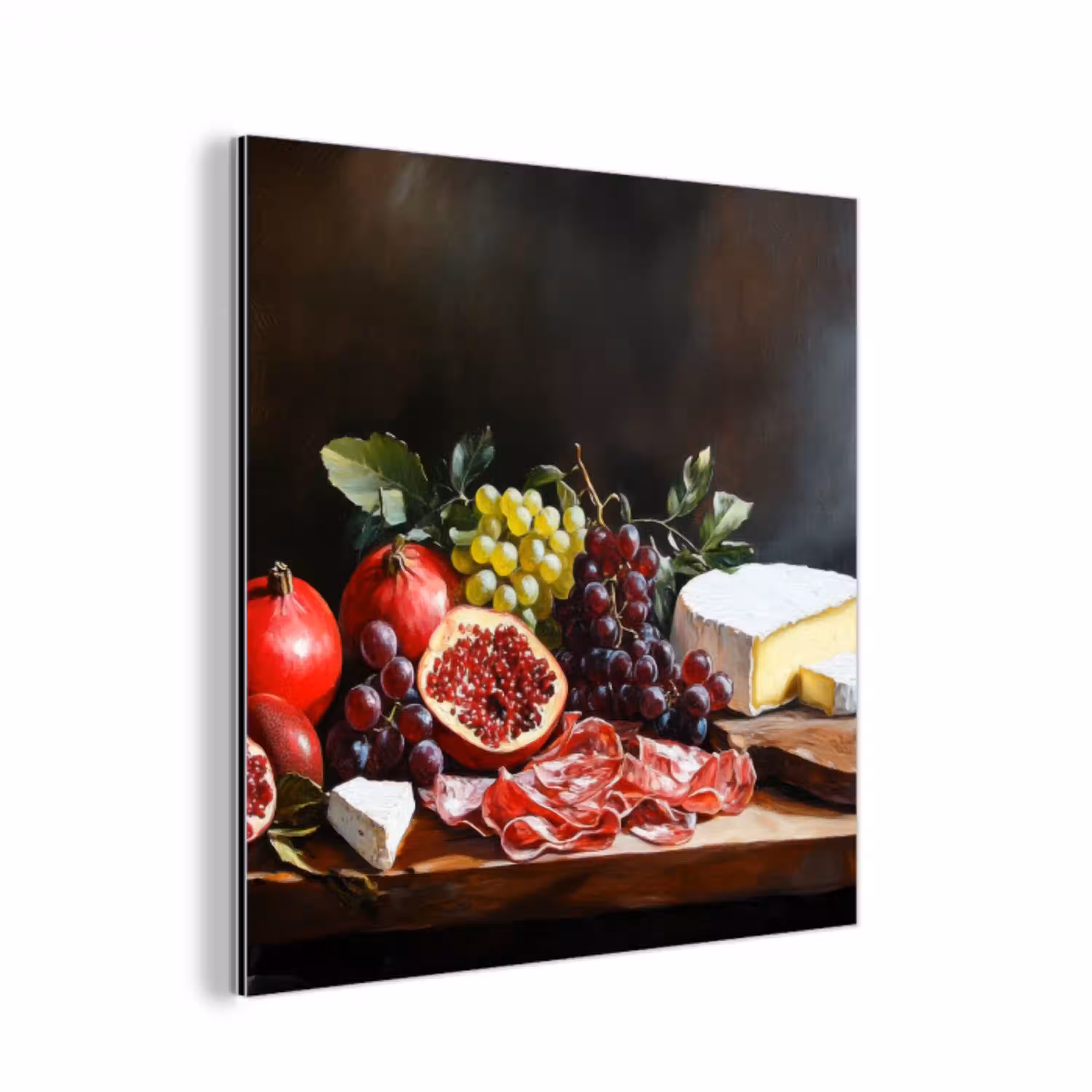 Borrelplank - Stilleven - Vintage aluminium wit klein -3d