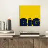 Geel - Think big - Grafisch aluminium wit klein -sfeer1