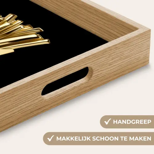 Friet - Goud - Chrome - Eten Dienblad Rechthoek middel -USP_HandgreepNL