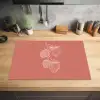 Minimalistisch - Illustratie - Aardbei - Tak Inductie beschermer vinyl 3mm klein -sfeer5