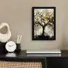 Boom - Abstract - Beige - Goud - Zwart fotolijst zwart zonder passe partout klein -sfeer1