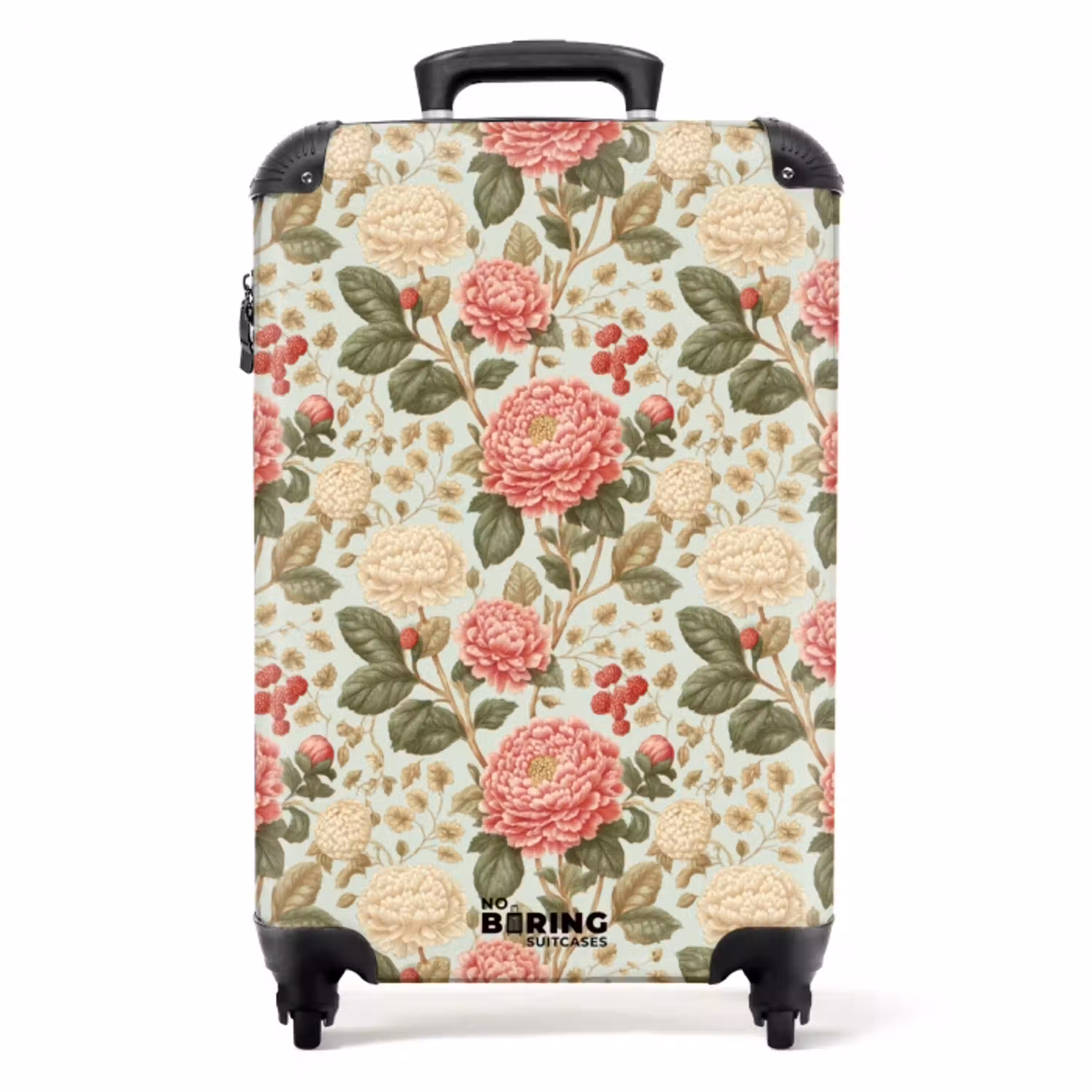 Klassiek - Botanisch - Veelkleurig NBS - Handbagage koffer - Volwassenen Unisex middel -productfoto_recht