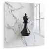 Schaakstuk - Loper - Zwart - Marmer plexiglas 5mm klein -zzzproduct_nieuw