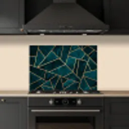 Stenen - Goud - Luxe - Patronen - Abstract keuken achterwand spatscherm klein -sfeer1