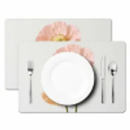 Papavers - Botanisch - Roze Placemat vinyl groot -zzsfeer2_Kitchenyeah-website