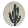 Cactus - Subtiel - Groen Akoestische PET Vilt - Rond klein -3d