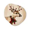 Gewei - Kerst - Rendier - Rood Wandcirkel Organisch Forex 3mm klein -3d