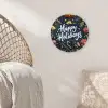 Feestelijk - Kerstgroet - Kleurrijk Wandcirkel kunststof plaat 5mm dik klein -sfeer5