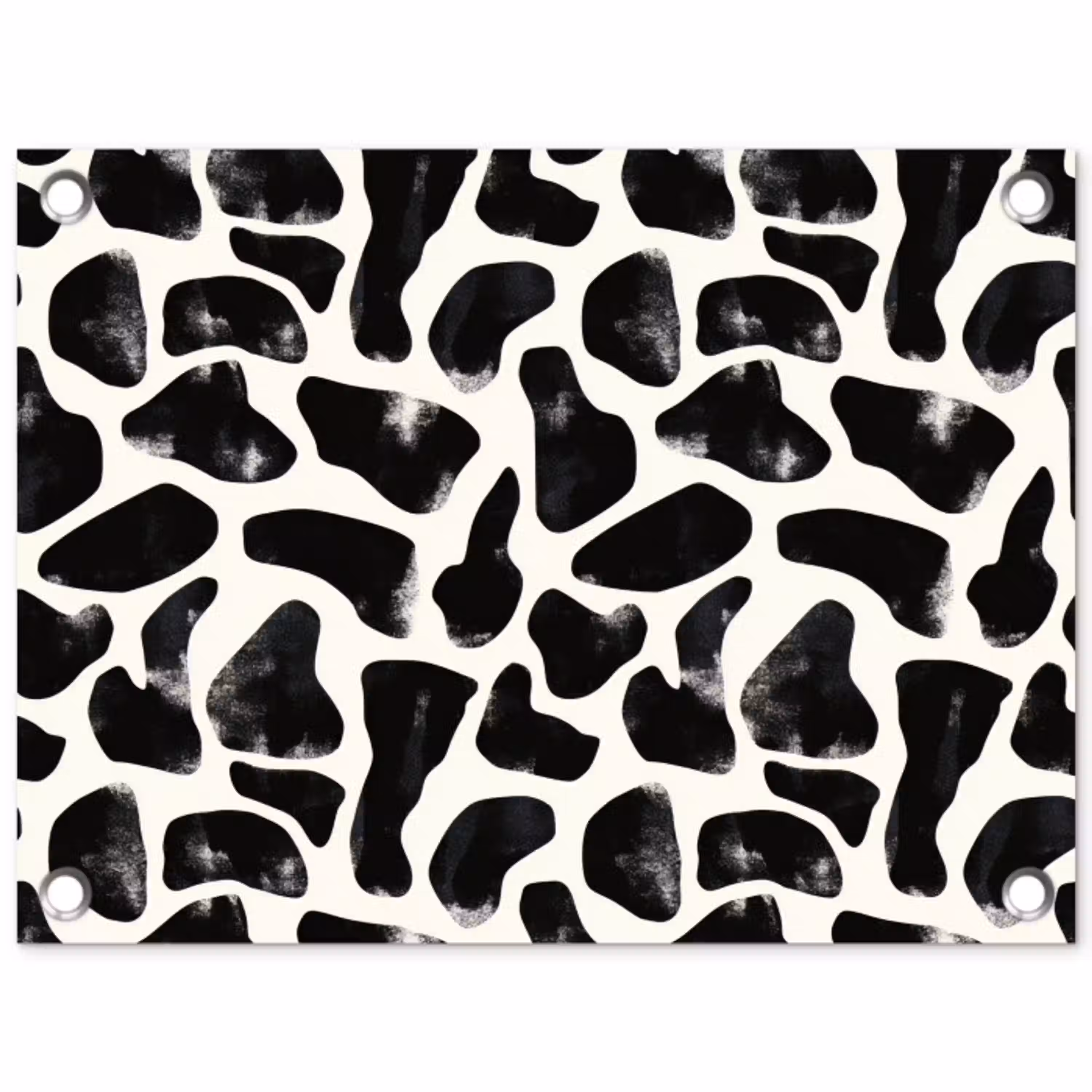 Dierenpatroon - Vlekken - Zwart - Wit tuinposter los doek klein 239 -3d