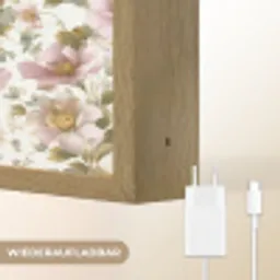 Bloemen - Patroon - Pastel Light Box met batterij (Wandlamp) middel 907 -USP_websiteoplaadbaarDE