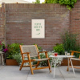 Groen - Quote - Zomer - Chilipeper Tuinposter op houten frame 2 cm dik klein -sfeer3