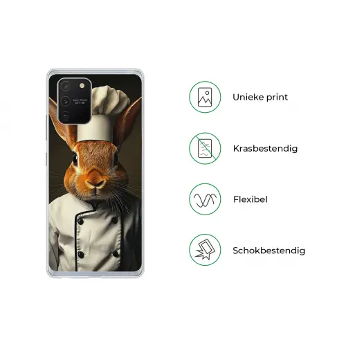 Konijn - Kok - Dier Telefoonhoesje Samsung Galaxy S10 Lite klein -specsS10Lite