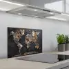 Wereldkaart - Stenen - Realistisch keuken achterwand spatscherm klein -3d_schuin