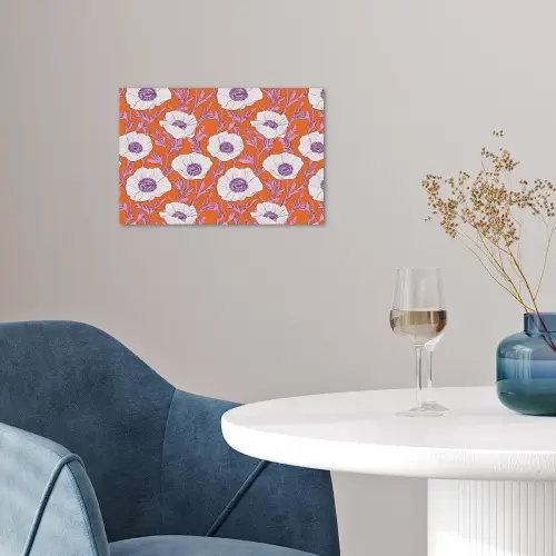 Bloemen - Grafisch - Oranje poster papier klein 62 -sfeer3