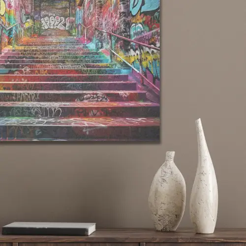 Trap - Graffiti - Kleuren - Kunst PET vilt klein -sfeer6_closeup