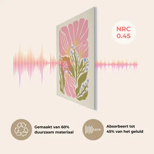 Bloemen - Bladeren - Abstract - Roze PET vilt klein -USP_NL