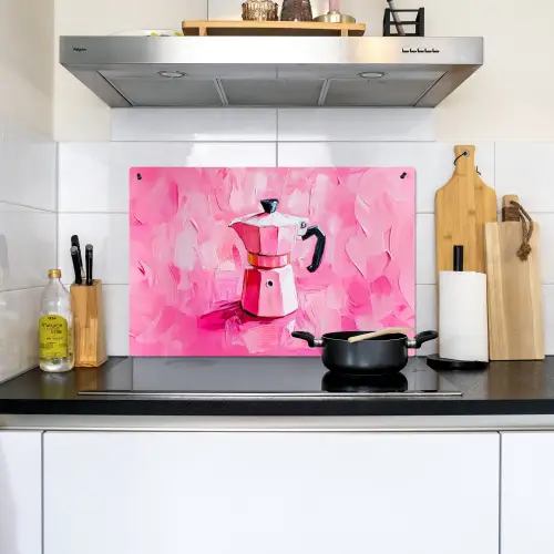 Roze - Verf - Coffee Inductie beschemer met haakjes klein -sfeer2