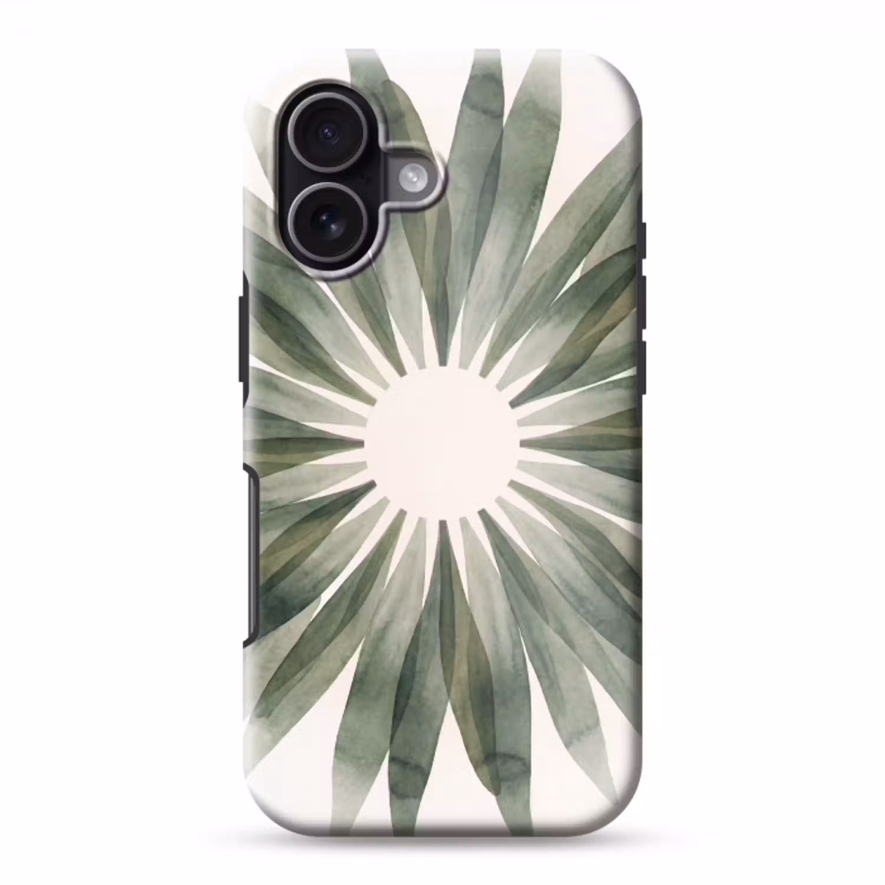 Planten - Abstract - Waterverf - Groen - Natuur Toughcase MagSafe Apple iPhone 17 klein -3d