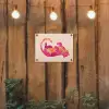 Tijger - Roze - Oranje tuinposter los doek klein -sfeer1