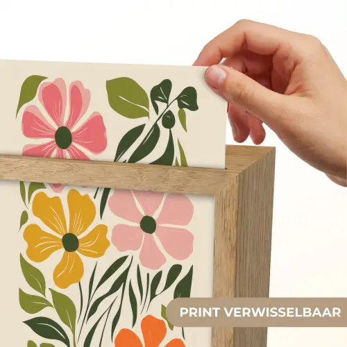 Bloemen - Speels - Kleurrijk Light Box met kabel (Wandlamp) klein -USP_websiteprintNL