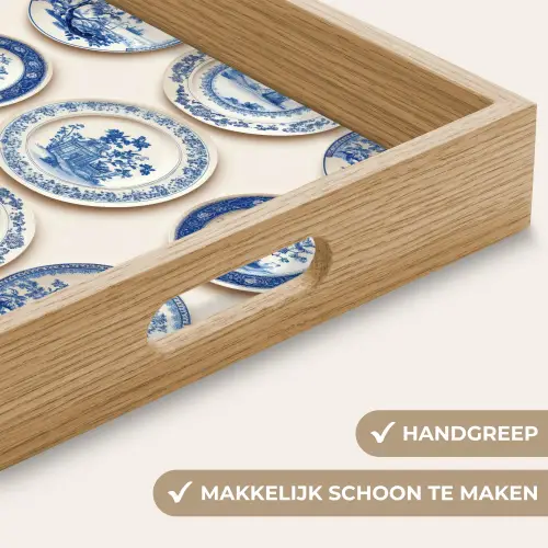 Borden - Bomen - Planten - Blauw Dienblad Rechthoek middel 911 -USP_HandgreepNL