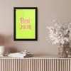 Groen - Roze bonjour - art-deco fotolijst zwart zonder passe partout klein -sfeer5