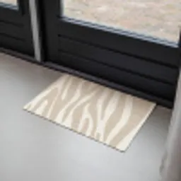 Zebraprint - Beige - Wit - Dierenprint Deurmat klein -sfeer2