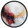 Rood - Abstract - Goud - Modern Fotolijst rond zonder passe partout klein -3d